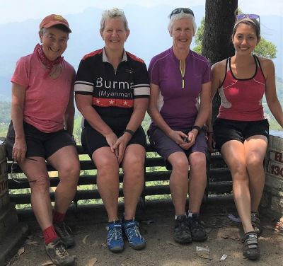 Marjorie Leighton Cycling on the  tour with redspokes